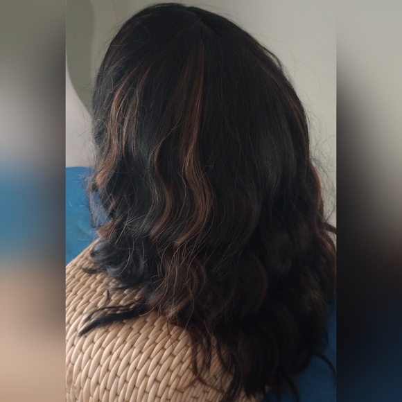 NWT Black and Brown Wavy Hair Wig 14" - Picture 12 of 14